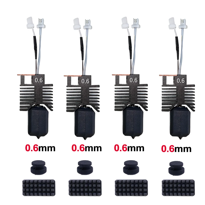 Für Snapmaker U1: Komplett montiertes Hotend-Kit mit integrierter 0,4-mm-Düse aus gehärtetem Stahl, 24V 48W Keramikblock-Kit, verbessertes U1 Hotend