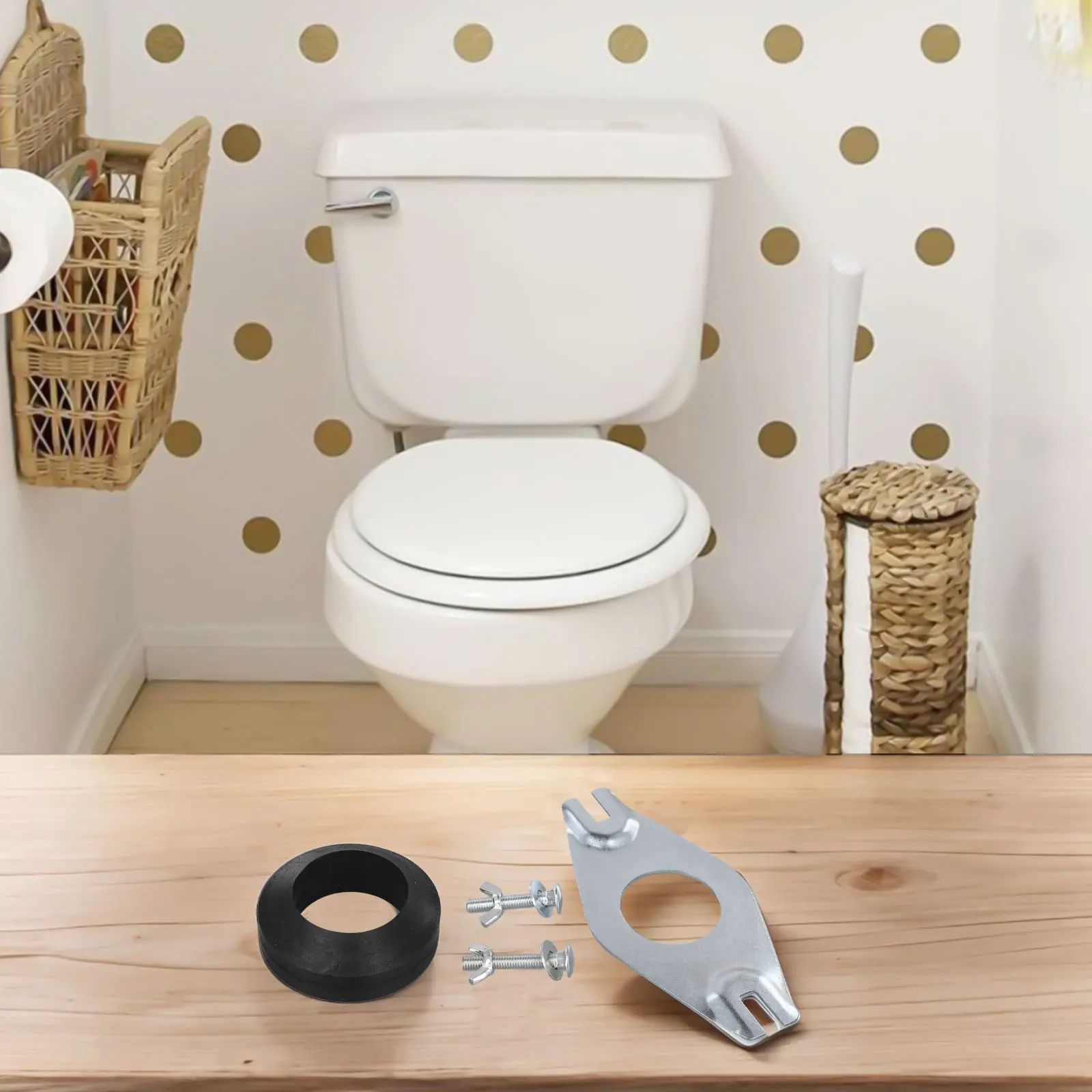 

Complete Close Coupling Kit for Toilet Cistern with Essential Fixings Donut Washer and Metal Bracket for Secure Fit