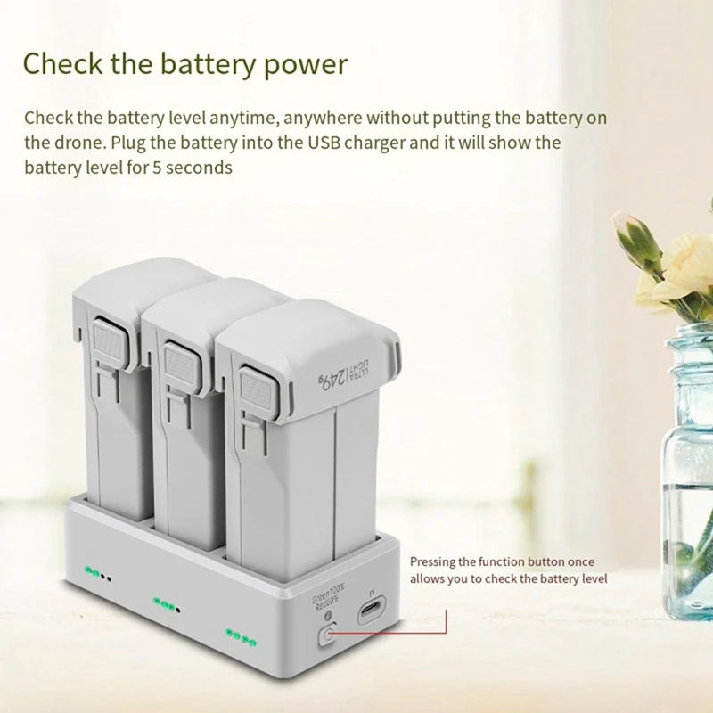 Super Sale For DJI Mini 5 Pro/Mini 4 Pro/Mini 3 Pro Battery Charger 3Channel Two-Way Charging Hub Drone Accessories EU Plug