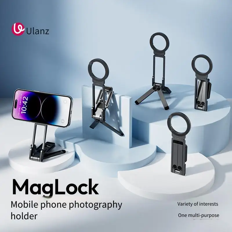 

Magnetic Mount Phone Holder Portable Selfie Stick Tripod for Travel Desktop Selfie Stand