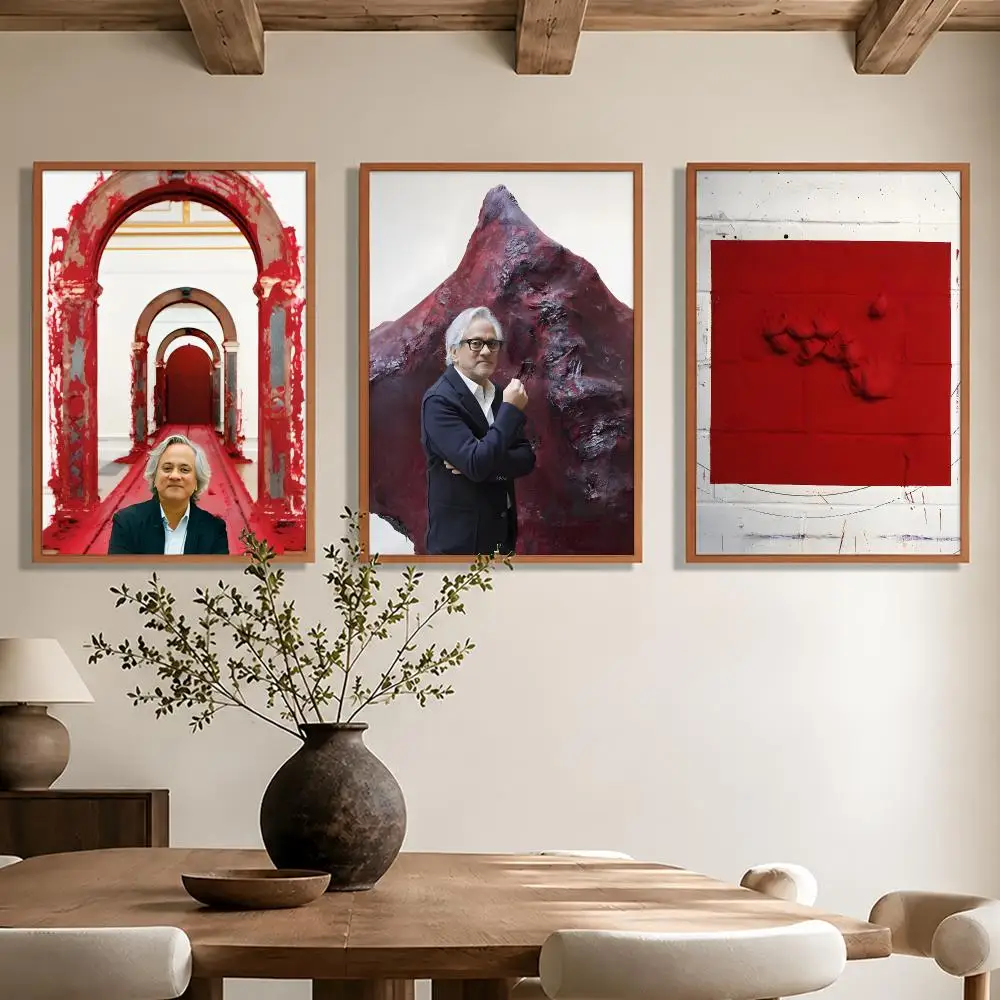 Artist Anish Kapoor Poster Waterproof Self-adhesive Stickers, Coffee Dorm Bedroom Wall Decals, Gift