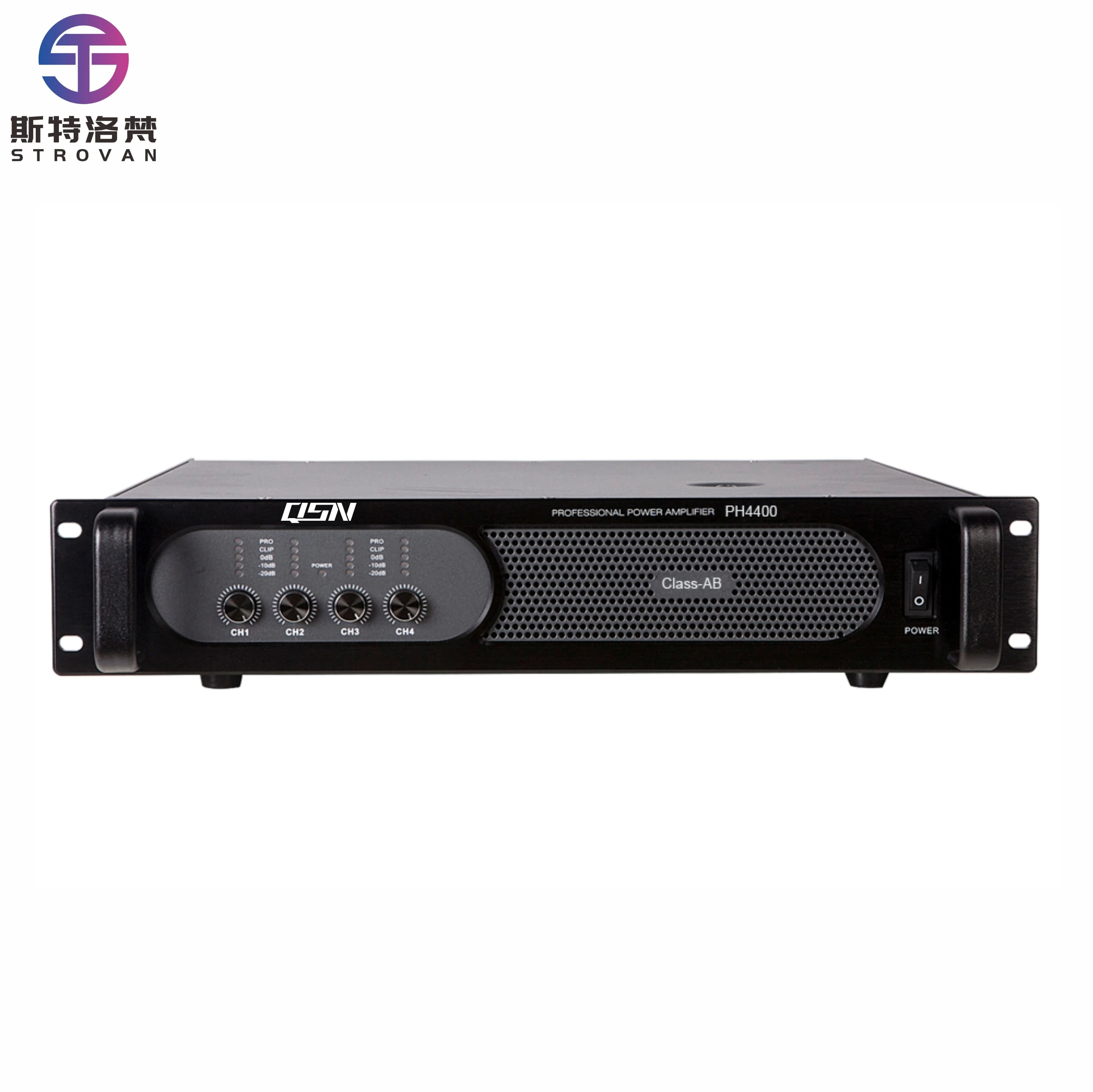 

Professional Amplifier PH4400 4 Channel Metal 400w*4 with 8ohms Low Frequency More Powerful and Intensity