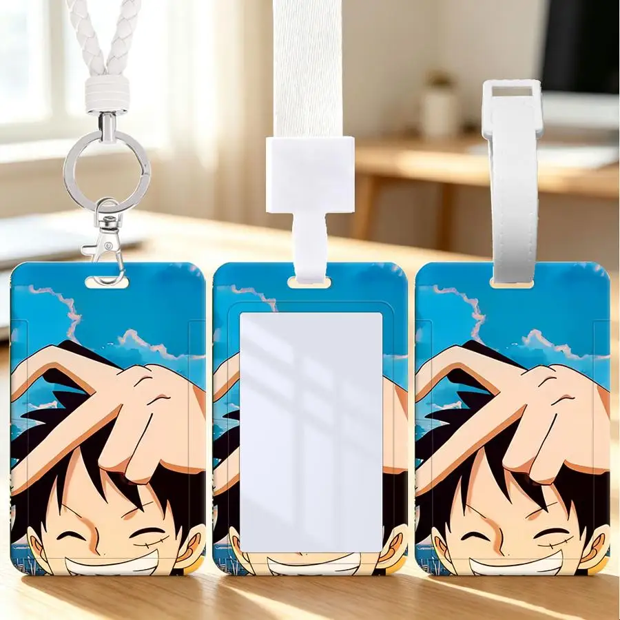 1pc Multi functional Student Bus ID Card Nurse Badge Card Protective Cover cable tie Luggage tag Lanyard card holder One Piece