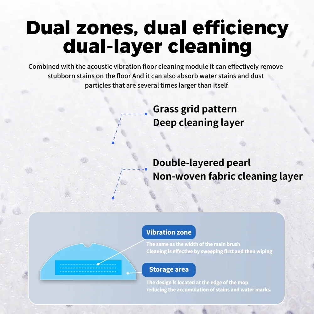 Panos de esfregão descartáveis para xiaomi roborock g10 g10s pro s8 s7 s70 s75 s7max t7s t8 plus robô aspirador acessórios kit