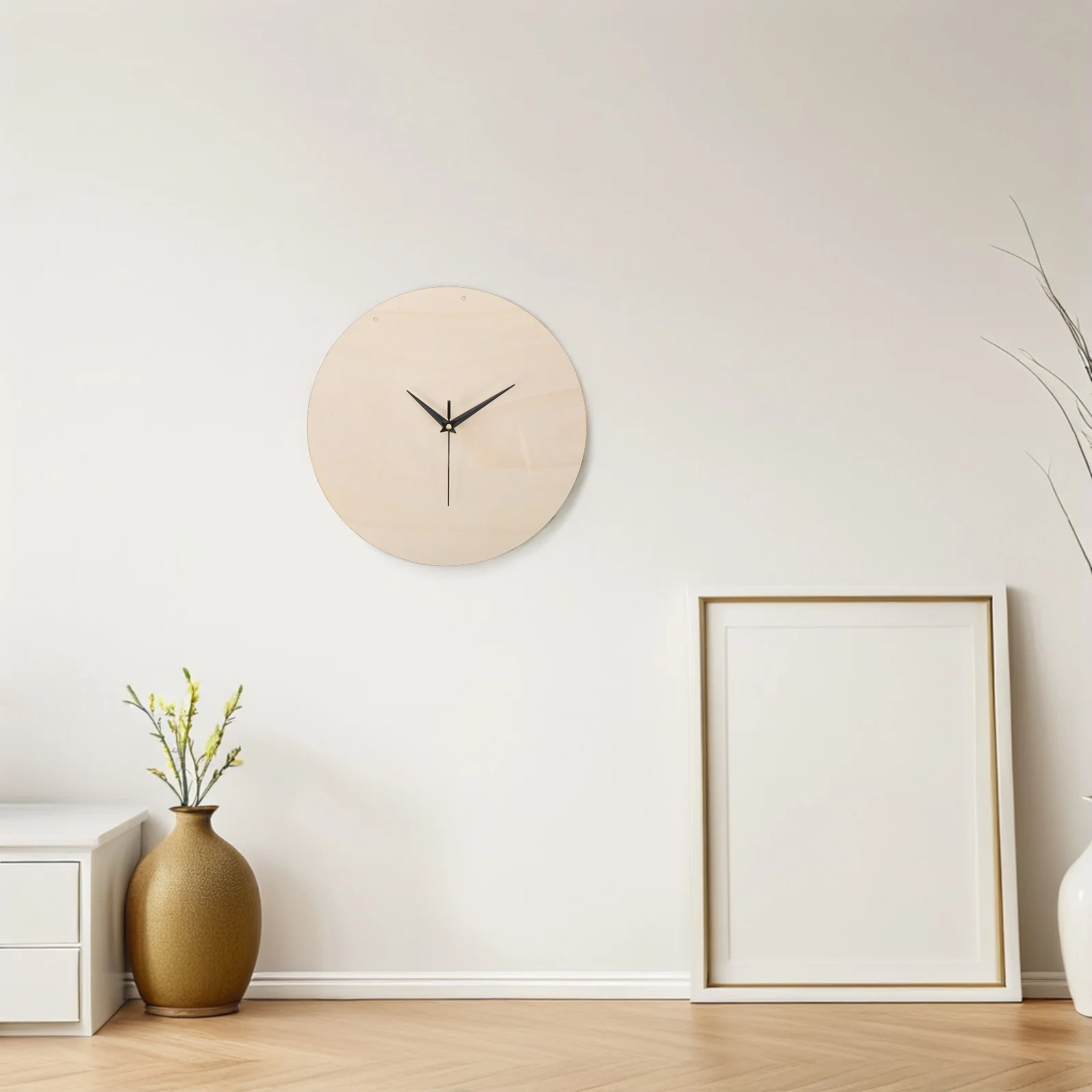 

2 set Blank Wooden Dial Kit Diy Wood Wall Clock Face With Mechanism Hands Unfinished Round Dial For Crafts Painting - Diy