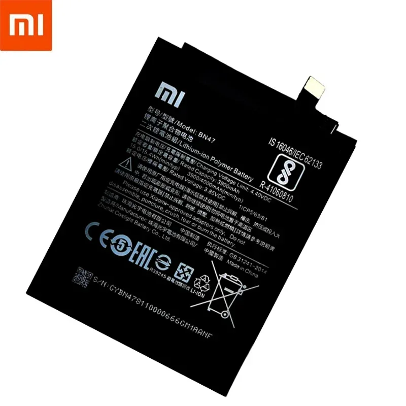 Xiao Mi Original Battery BN47 4000mAh for Xiaomi Redmi 6 Pro / Mi A2 Lite High Quality Phone Replacement Batteries Fast Shipping