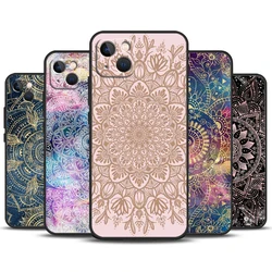 Indian Pattern Mandala Case For iPhone 16 15 14 13 12 11 Pro Max Plus X XS Max XR 7 8 Cover Accessories