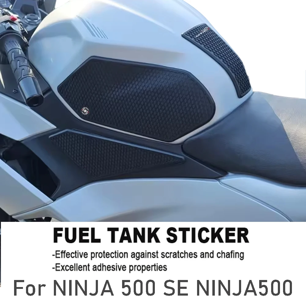 

Motorcycle Tank Traction Pad Anti Slip Sticker Gas Knee Grip Protector For Kawasaki NINJA 500 SE NINJA500 2025 NINJA500 SE 2024