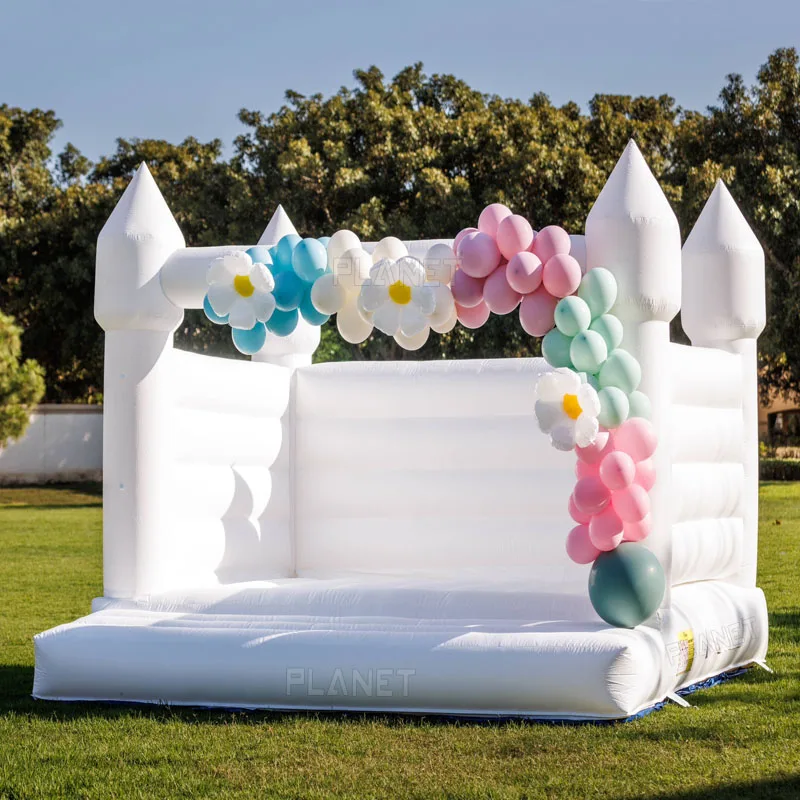 

Luxury All White Wedding Bouncer Jumping Bouncy Castle Inflatable White Bounce House