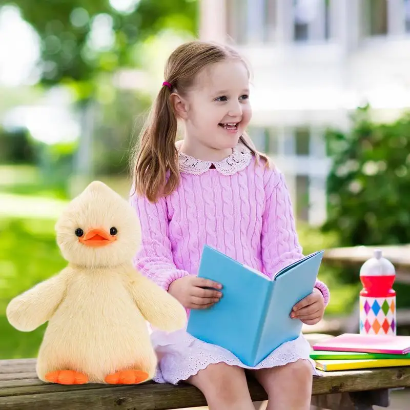 Pluche rugzak Reisrugzak Eend pluche knuffel Modieuze schoudertas met verstelbare riem voor reizen, winkelen, school