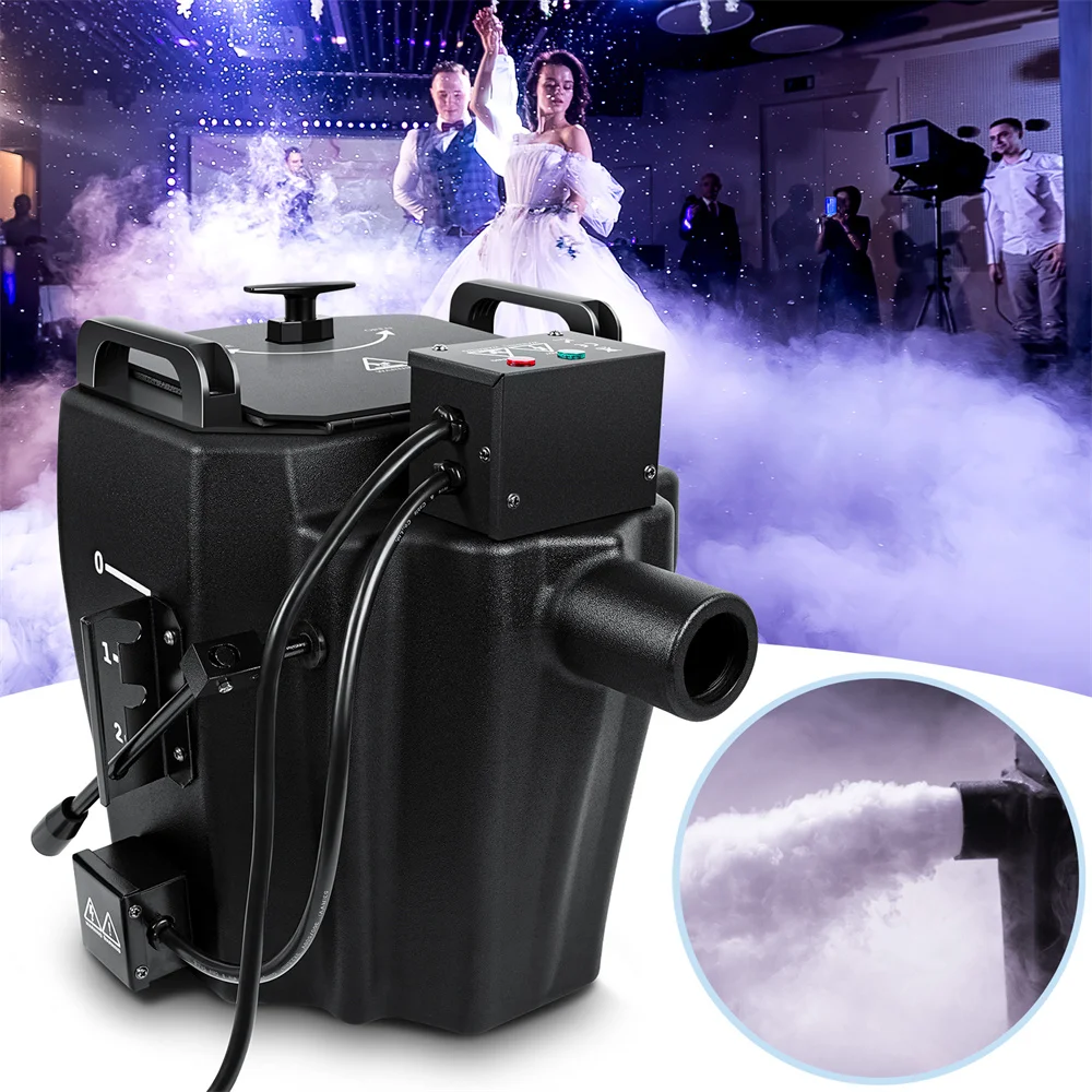 DayFlicker  3500W Stage Dry Ice Machine Manual Control Suitable for Indoor and Outdoor Stage Wedding Celebration Bar Performance