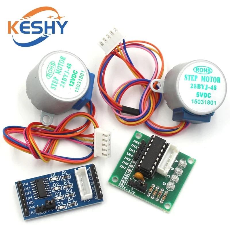 5V 4-Phase 28BYJ-48 DC Gear Step Stepper Motor ULN2003 Driver Board ULN2003 PIC MCU DIY