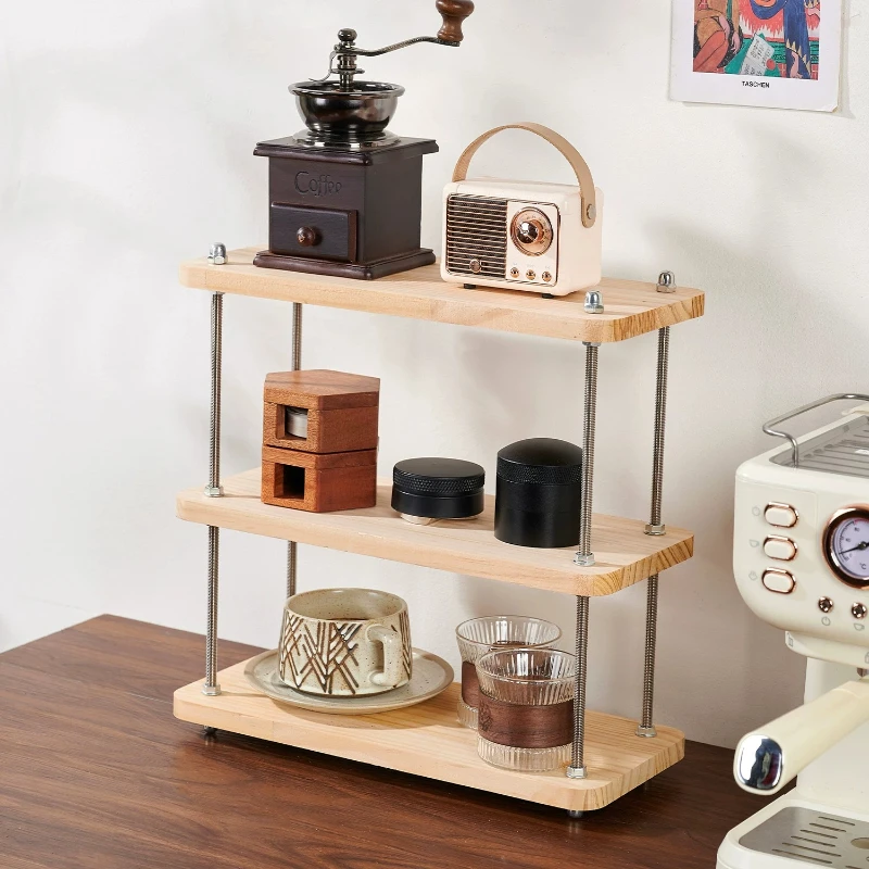

Solid Wood Bookcases Three-layer Small Countertop Storage Bookcases Solution Durable Nice Home Furniture Boekenkasten ZY40SJ