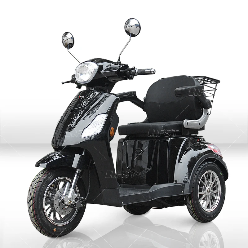 2024 newest middle Speed 27kmThree Wheel electric Scooter 60v20A lead acid battery Adult moped Cheap With Led Electric Tricycle