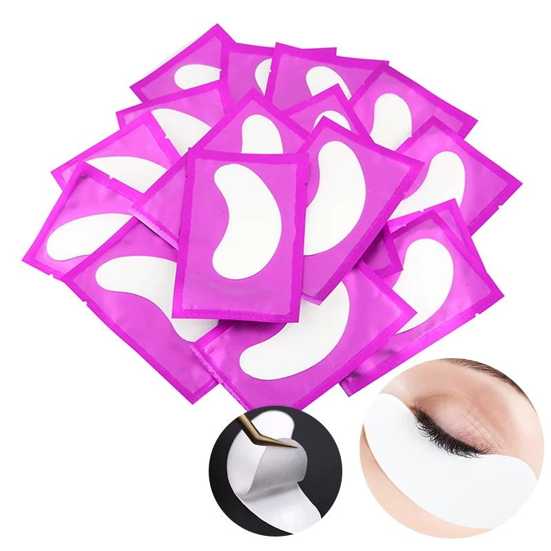 50/100 paires/lots de patchs pour les yeux, extensions de cils, coussinets sous les yeux, patchs en hydrogel pour l'extension, rembourrage pour l'extension de cils, maquillage