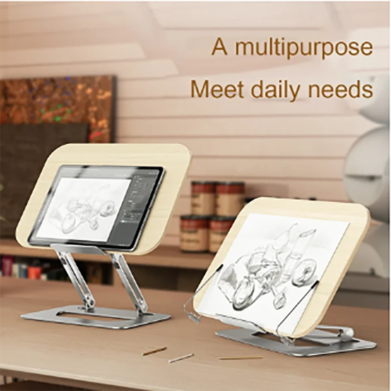 Laptop Reading Multifunctional Stand For MacBook Air Notebook Stand Adjustable Foldable Lazy Reading Alloy Laptop Study Desk