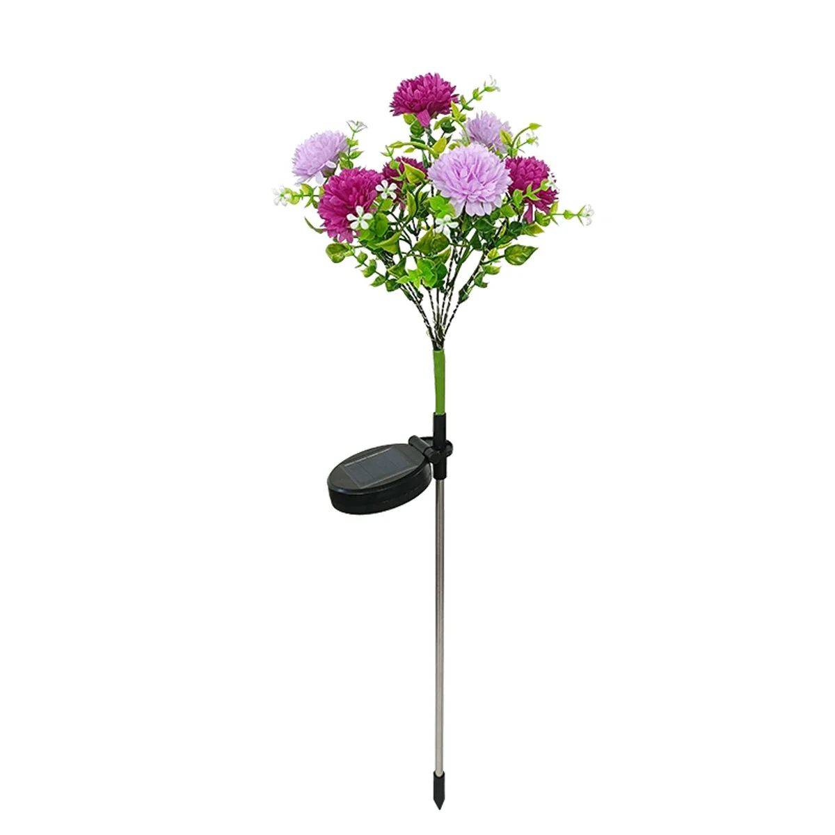Solar LED Lights Lilac Lawn Lamp Red Pink Purple White Yellow Flower Lantern For Holiday Party Yard Garden Decorative Warm Light