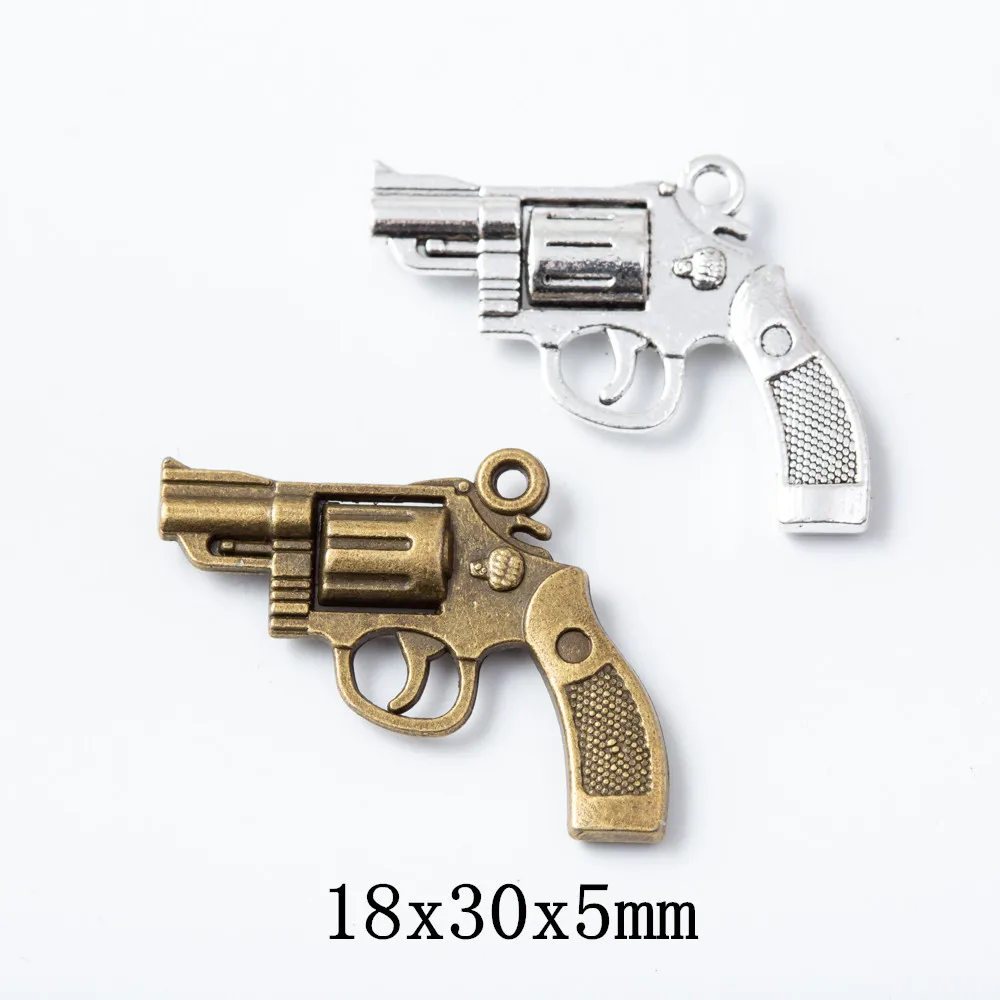 

15pieces (gun) vintage zinc alloy charm metal pendant DIY jewelry discovery making accessories 1694