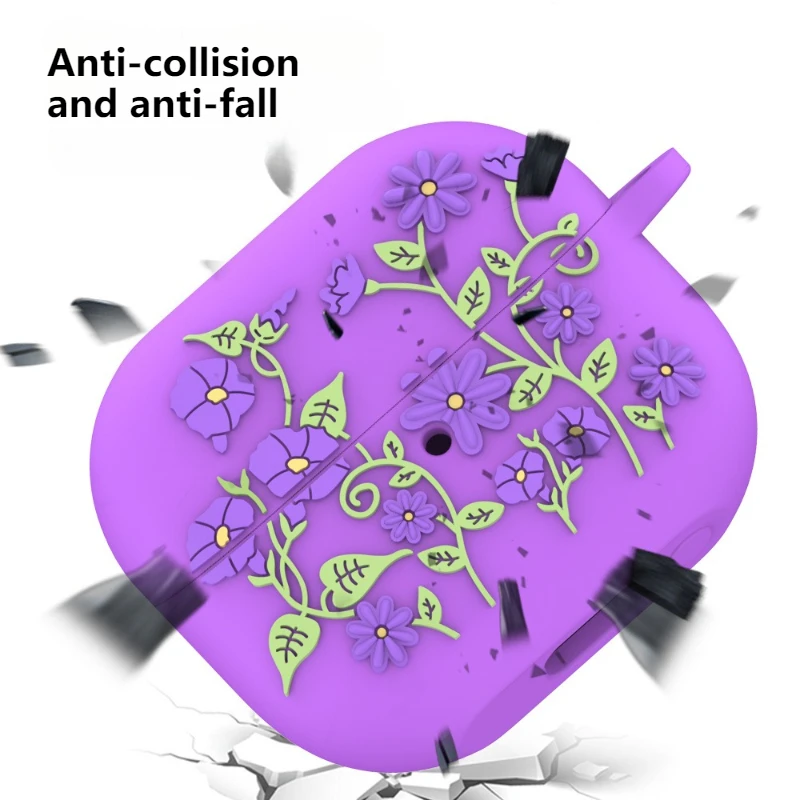 Custodia per auricolari per Samsung Galaxy Buds 3 Pro/Galaxy Buds 3 Custodia per cuffie in silicone Custodia protettiva per cuffie