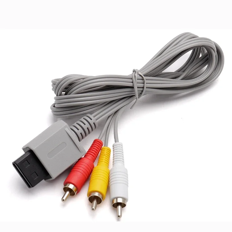 1.8m Component Audio Video Cable For Nintend Wiis U Gold Plated HD Component TV 3RCA Wire Cable For Nintend Wiis U