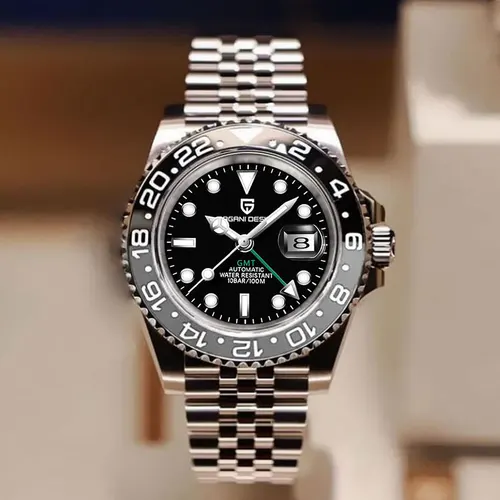 Imagen 2 del producto Reloj PAGANI DESIGN para hombre GMT40mm, reloj mecánico de marca superior con cristal de zafiro, reloj resistente al agua de acero inoxidable, regalo Masculino