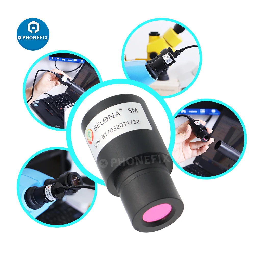 HD CMOS 2MP 5MP USB 2.0 العالمي الرقمية العدسة البيولوجية مجهر ستيريو كاميرا الإلكترونية العدسة تصاعد حجم 23.2 مللي متر