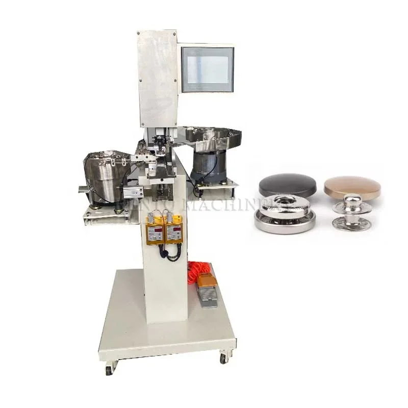 Advanced Structure Button Hole And Attaching Machines / Plastic Snap  Fixing Machine / Snap Press Machine