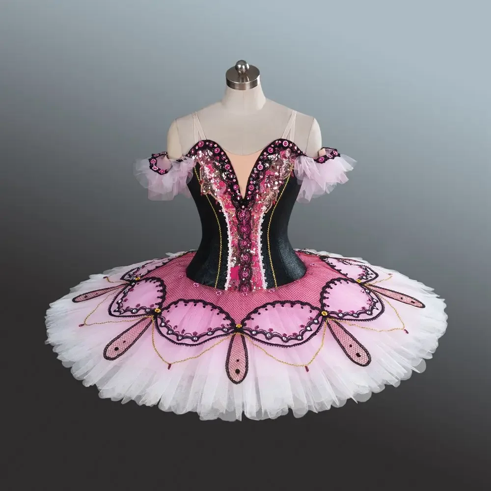 

Professional Ballet Tutus ballet girls Pancake Swan Dress Classical Performance Ballerina Costume ballet dress pink black