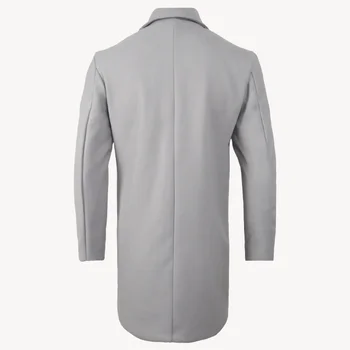 Male Streetwear Jackets Man's Solid Color Casual Outerwear And Coats Single Breasted Lapel Wool Men's Jacket For Spring Winter 4