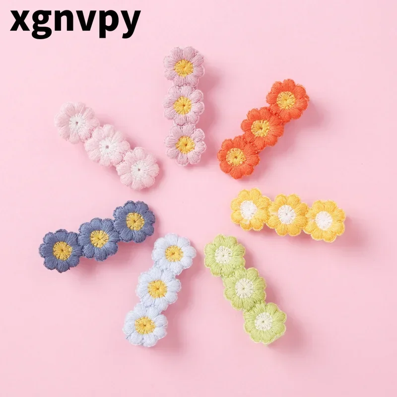 xgnvpy Lovely Princess Hair Clips Flower Hairpins for Girls Kids Infant baby Cute Hair Pin Children's hair Accessories Barrette