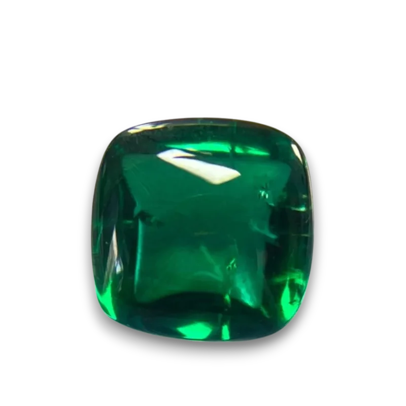 High Quality Lab Grown Zambian Emeralds Sugar Loaf Shape Charms Gemstone for DIY Jewelry Making Materials Selectable Certificate