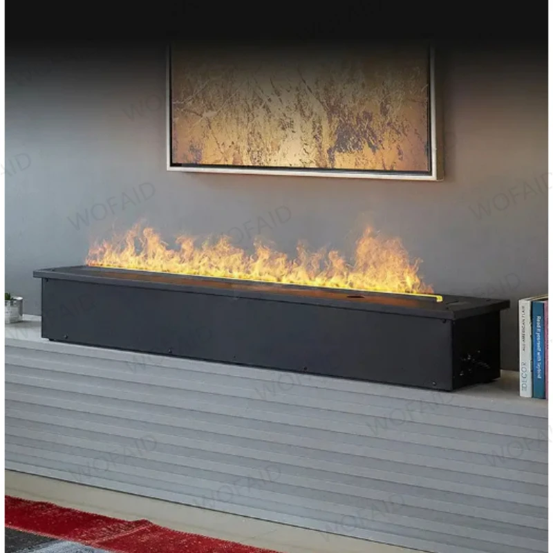 

Встраиваемый электрический камин, вставка водяного тумана, 3D светодиодные пламенные камины для встроенной стены, настраиваемая установка своими руками, каминное место