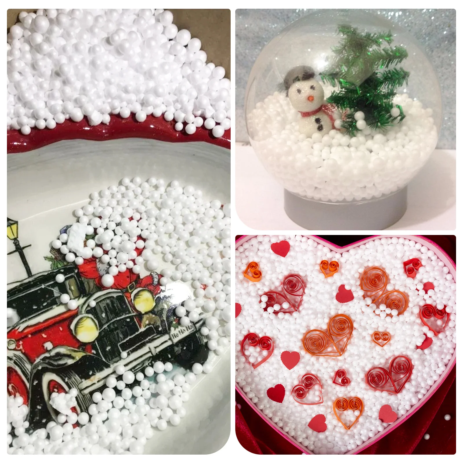 

60000Pcs White Foam Balls 2.5-3.5mm DIY Granules for Clay Crafts Party Decoration Supplies White Balls DIY Ball