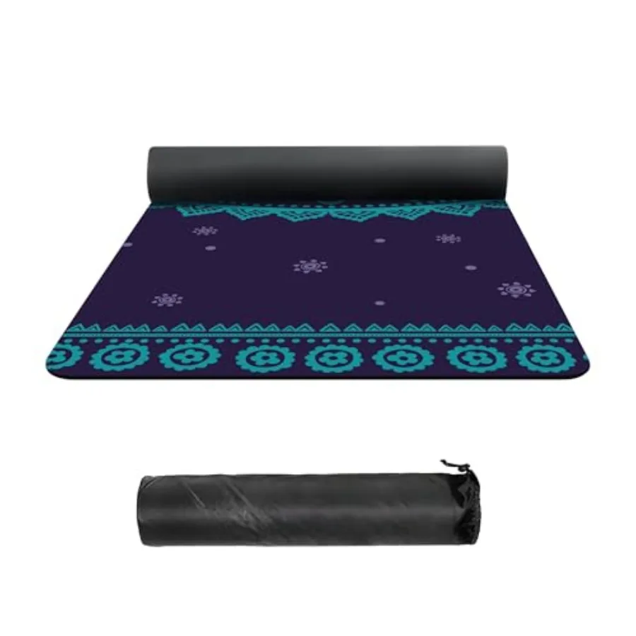 

Suede TPE Yoga Mat High Density Non Slip Yoga Mats with Carrying Bag72"x32" Extra Thick 8MM Exercise and Workout Mat for Yoga P