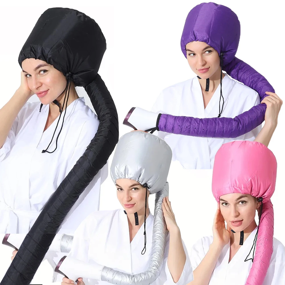 

1PC Portable Soft Hair Drying Cap Bonnet Hood Hat Womens Blow Dryer Home Hairdressing Salon Supply Adjustable Accessory