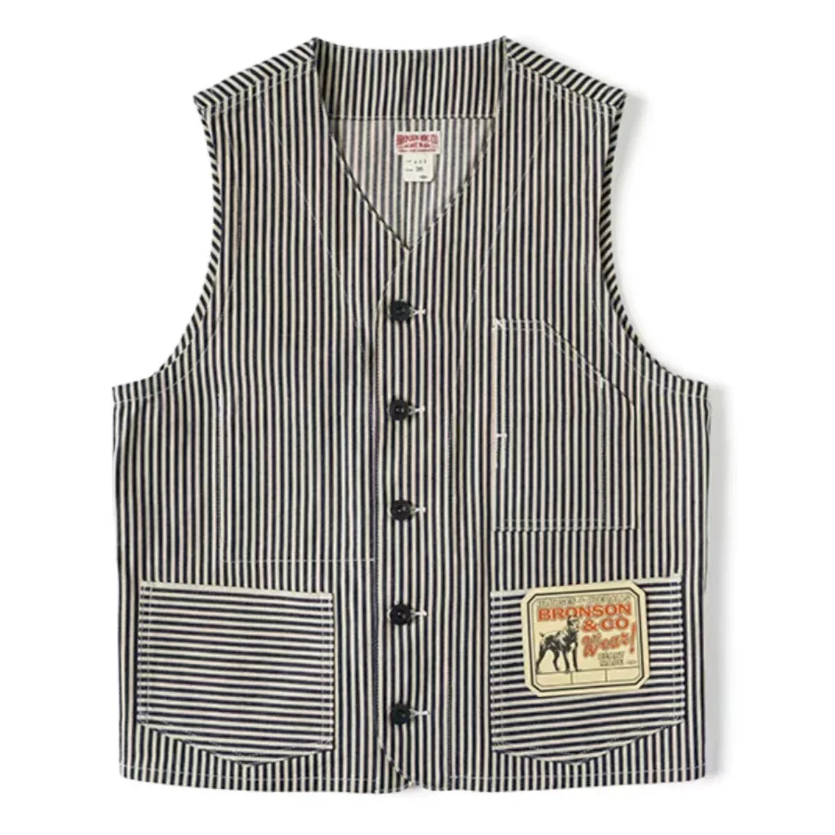 Wytrzymała kamizelka robocza Bronson Lot 423 Express Stripe Vintage dla pracowników kolei