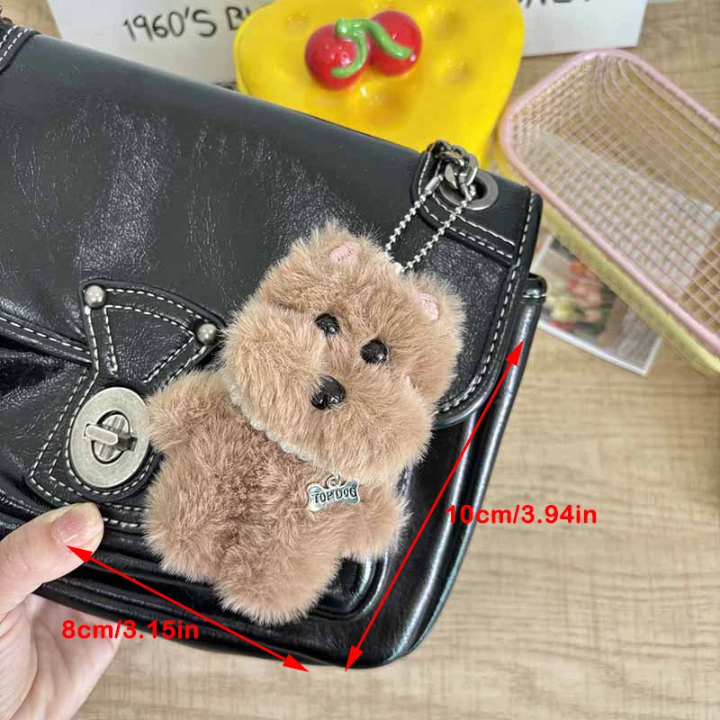 Portachiavi in peluche Kawaii West Highland Cucciolo di cartone animato Portachiavi con bambola di pezza Portachiavi per coppia Regali con ciondolo per borsa adorabile