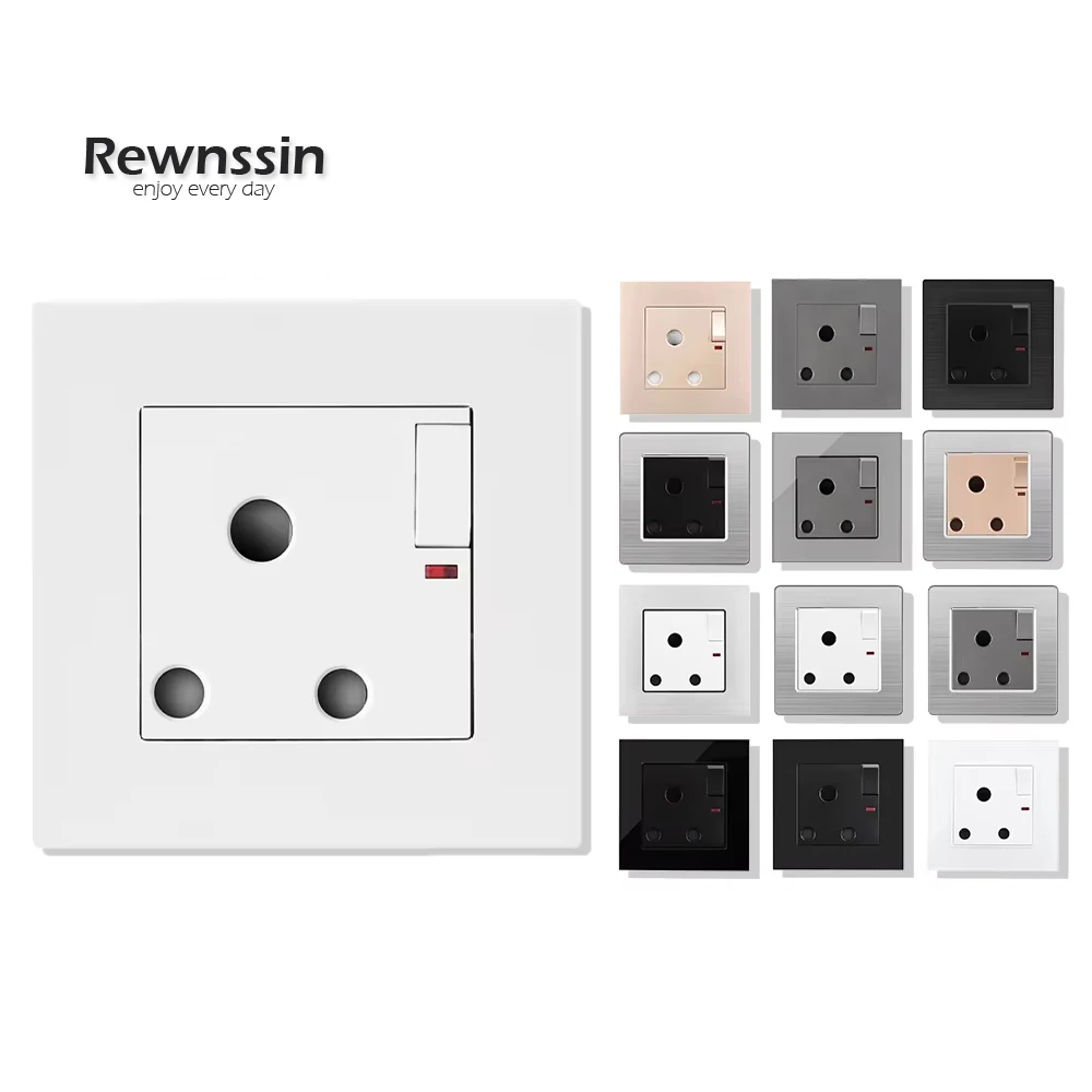 

3-контактная розетка, южноафриканская розетка, 15А, розетка для кондиционера, настенная розетка, розетка с выключателем, 110В-250В