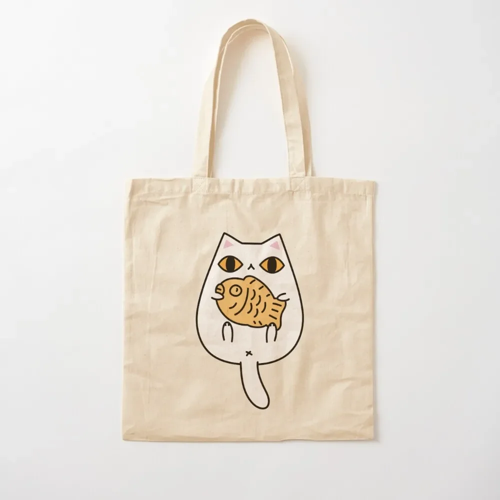 

Mount Fuji Cat, Teriyaki Cat and Sushi Cat Pattern in Blue Background Tote Bag Shopper handbag great bag women bag