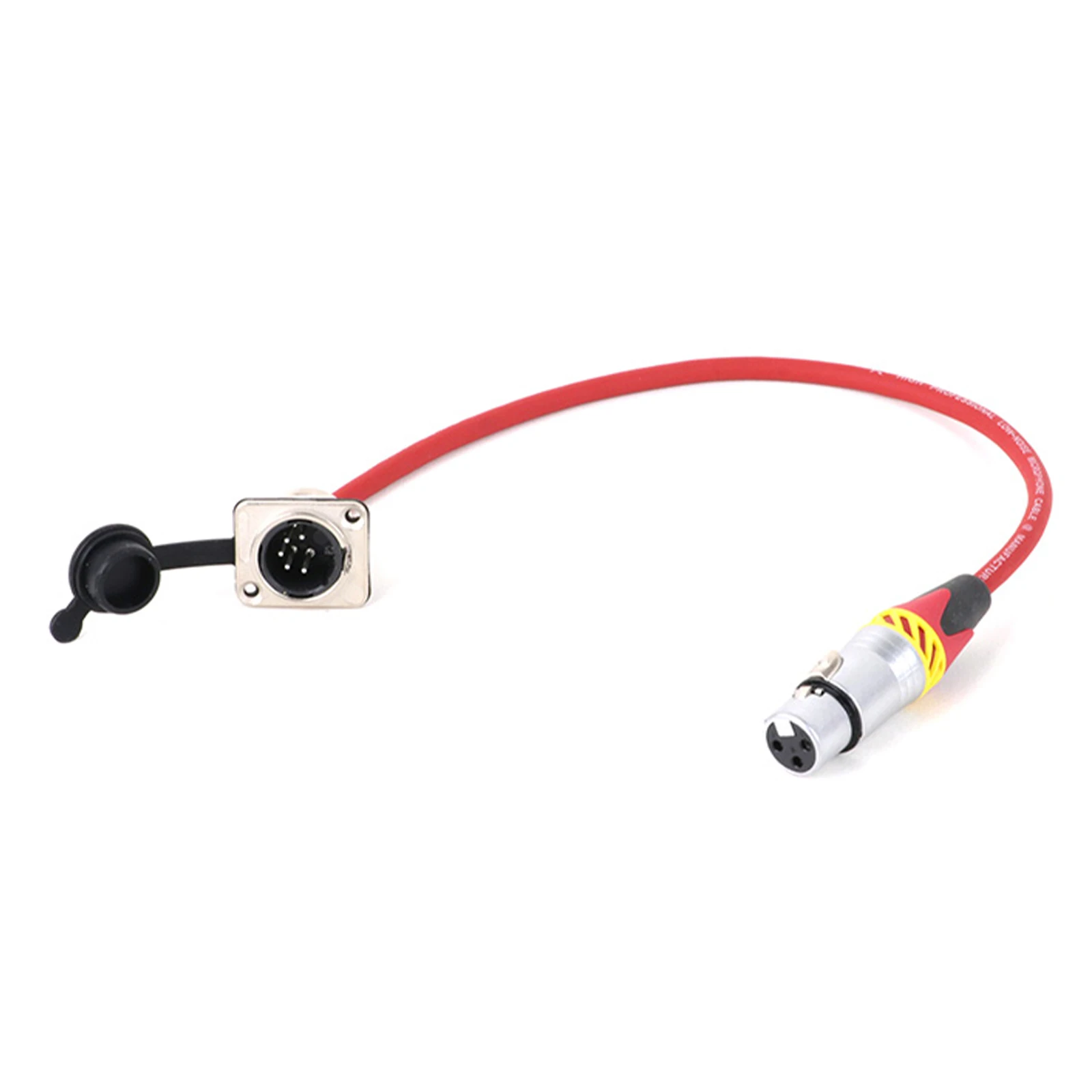 GuerGuo 3Pin XLR Female Connector to 5Pin D-Type XLR Male Panel Mount Adaptor Audio Colorful Cable for Microphone Mixer 0.3M-15M