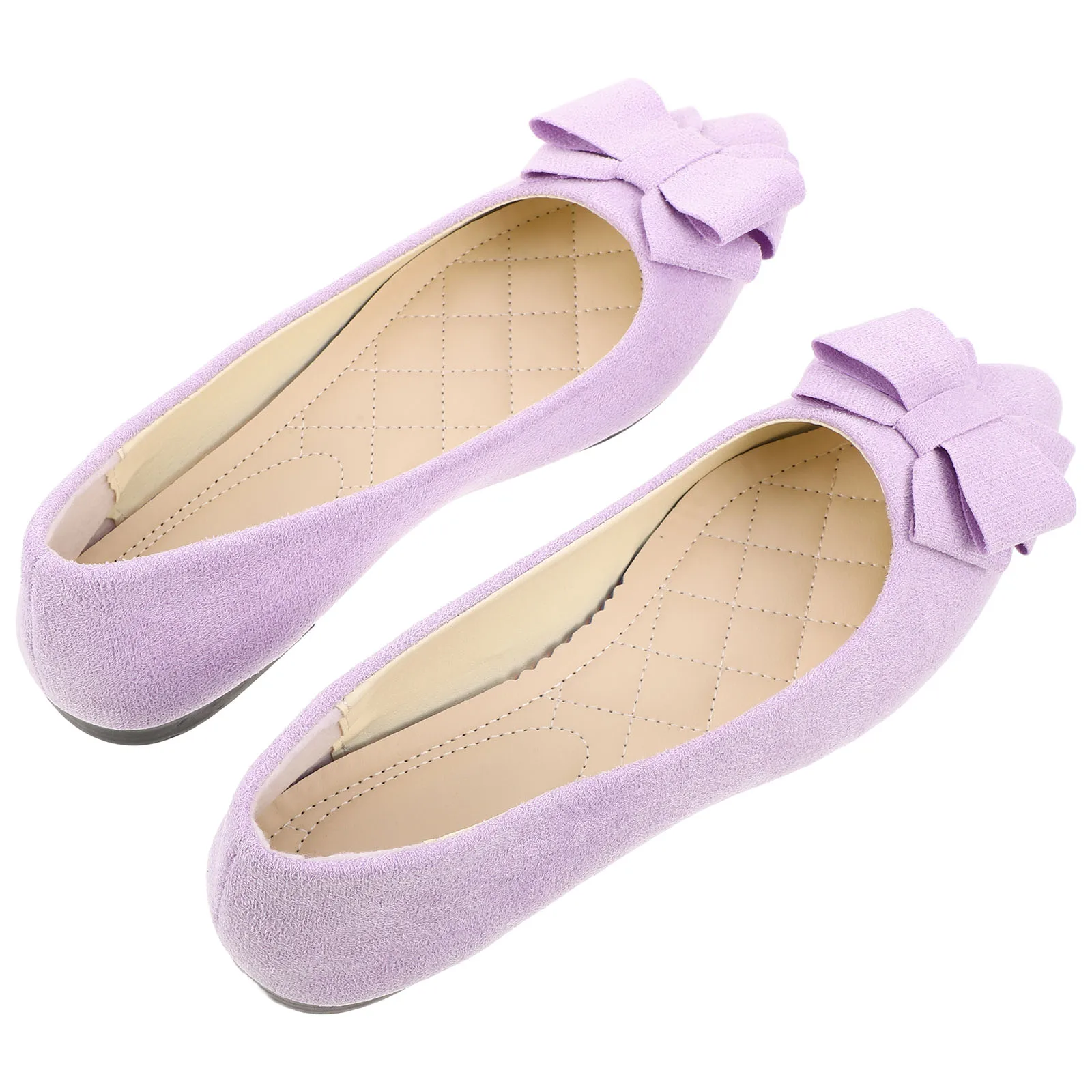 

1 Pair Bridal For Wedding Women'S Pointed Toe Bowknot Elegant Comfortable Work Flats Dressy Ballet Flats Lightweight Durable