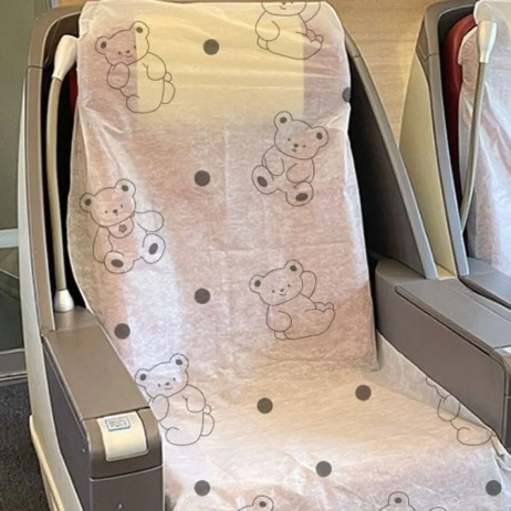5Bags Hygienic Disposable Seat Covers Dirt-proof Portable Dust-proof Cover Lightweight Breathable Chair Cover Airplanes