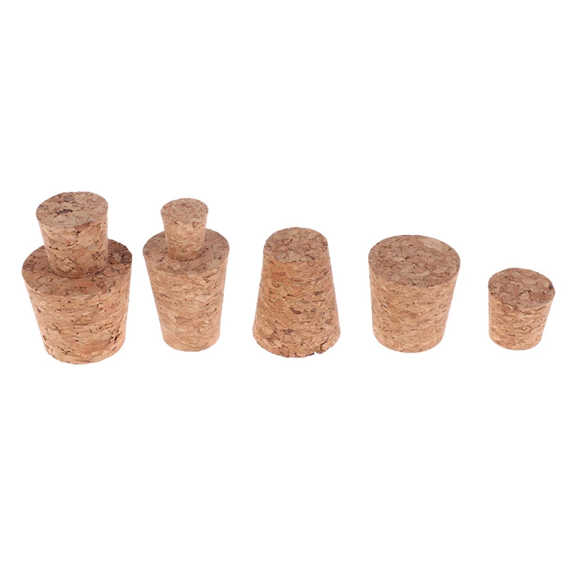 10 Pcs Wine Glass Bottle Stopper Kettle Pudding Container Cork Cap Burette Wood Wine Bottle Stopper