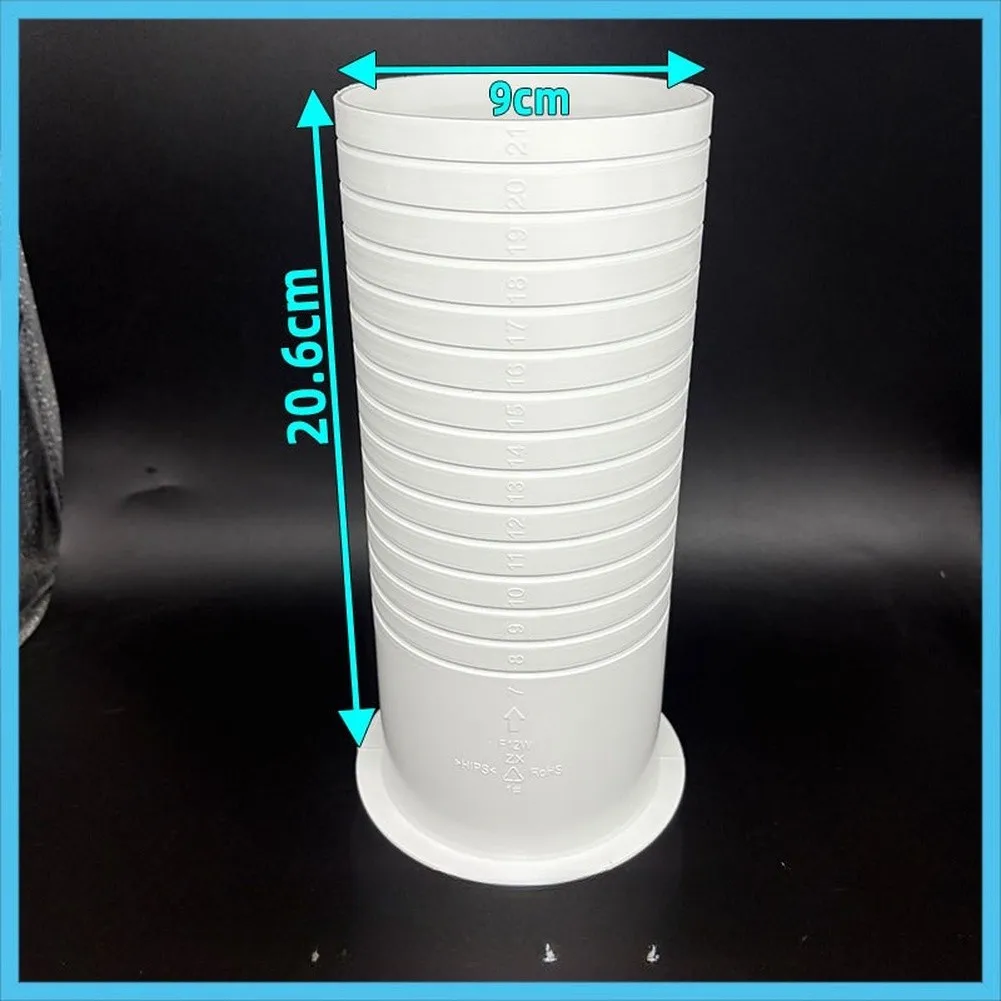 For Air Conditioner Through-Wall Pipe Sleeve 20.6cm White Plastic Hole Cover Kit For Split AC Pipes Wires And Hoses