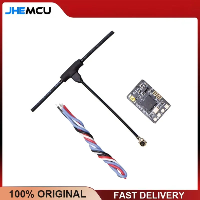 JHEMCU ExpressLRS RX24T 2.4G ELRS Nano Langstrecken-Empfänger FPV Racing Freestyle Drohne DIY LR4 LR5 RC-Teile
