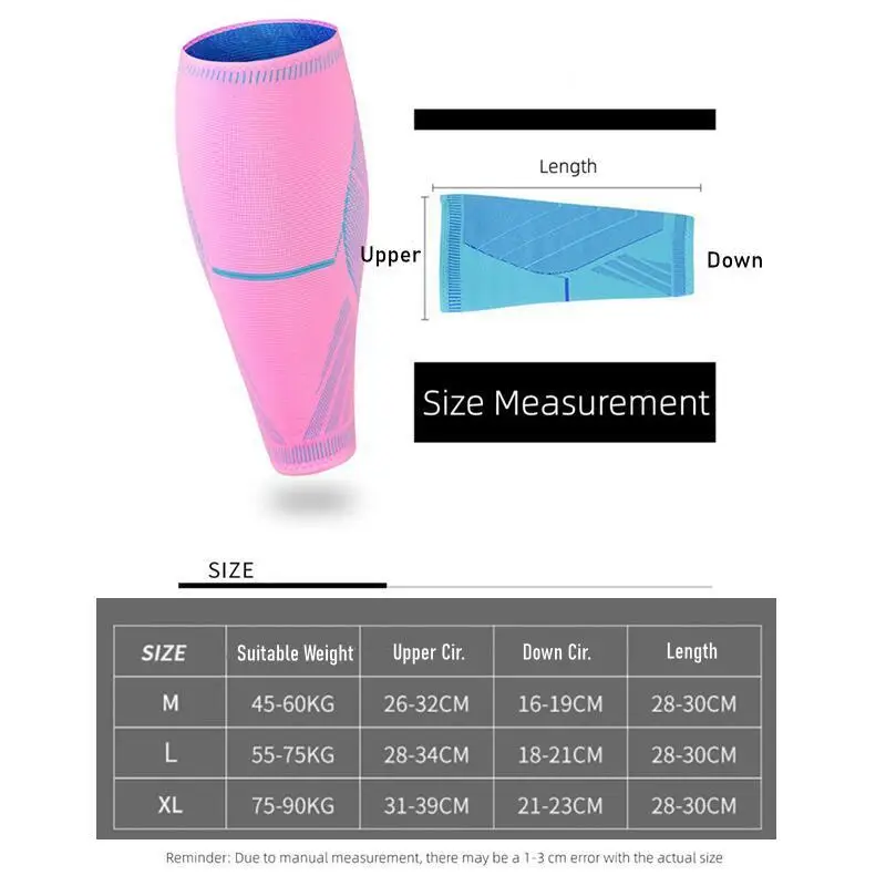 2-teilige professionelle Sport-Wadenkompressionsmanschette – Beinmanschetten, Wadenstütze für Laufen, Radfahren, Training, Fußball, Basketball