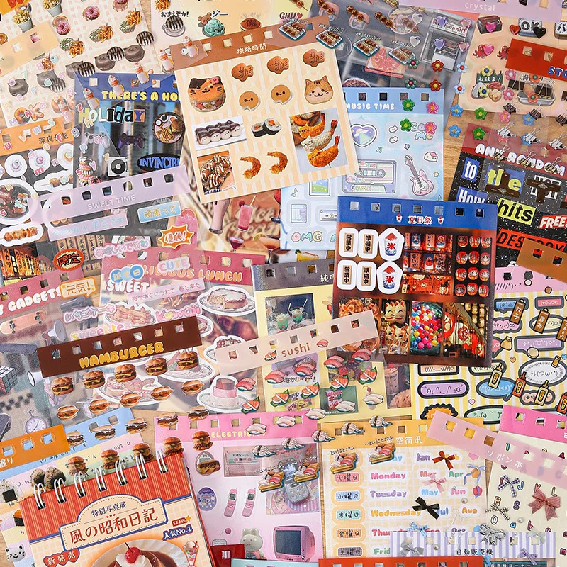 MINKYS Kawaii 45 sheets DIY Decorative Sticker Book Journal Material Kpop Stickers Kids Gift School Stationery