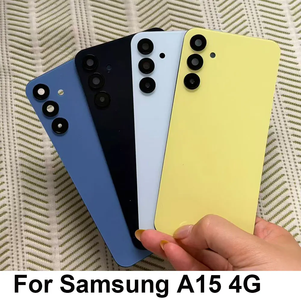 Back Glass For Samsung Galaxy A15 4G A155F A155B Battery Cover Rear Door Case For Samsung A15 4G Rear Housing Replacement Parts