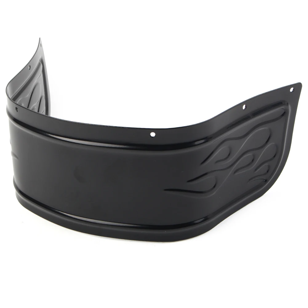 تنورة حماية من الكروم/الأسود لدراجة نارية هارلي ديفيدسون بجولة إلكترا إنزلاق سوفتيل 1980-2013 #4