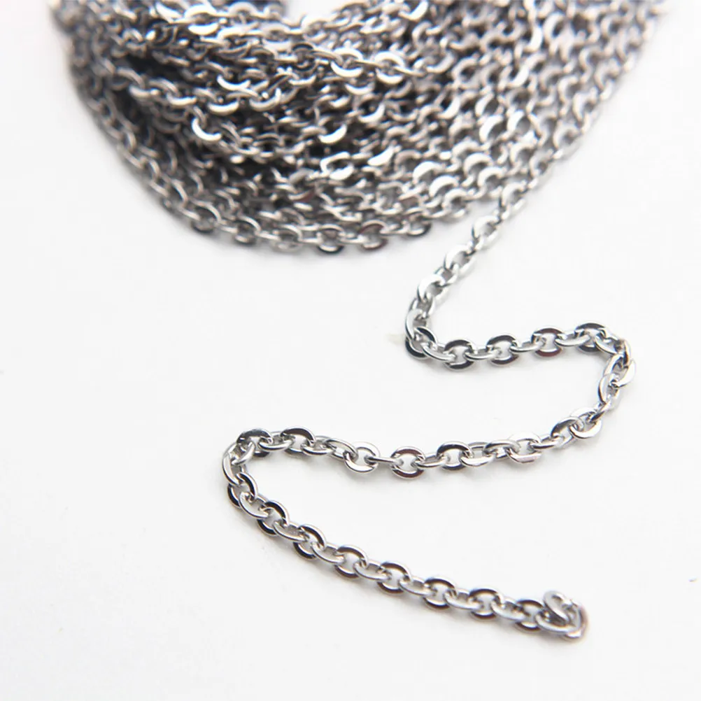 Durable Stainless Steel Chain 500x0.12cm DIY Craft Jewelry Making Accessory Plated Silver Long Lasting Stainless Steel Chain